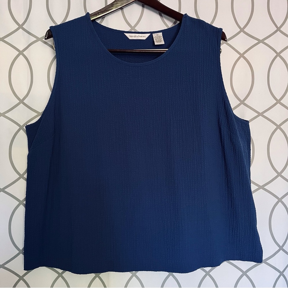 Royal Blue Draper’s & Damon’s Sleeveless Top Sz. 3X